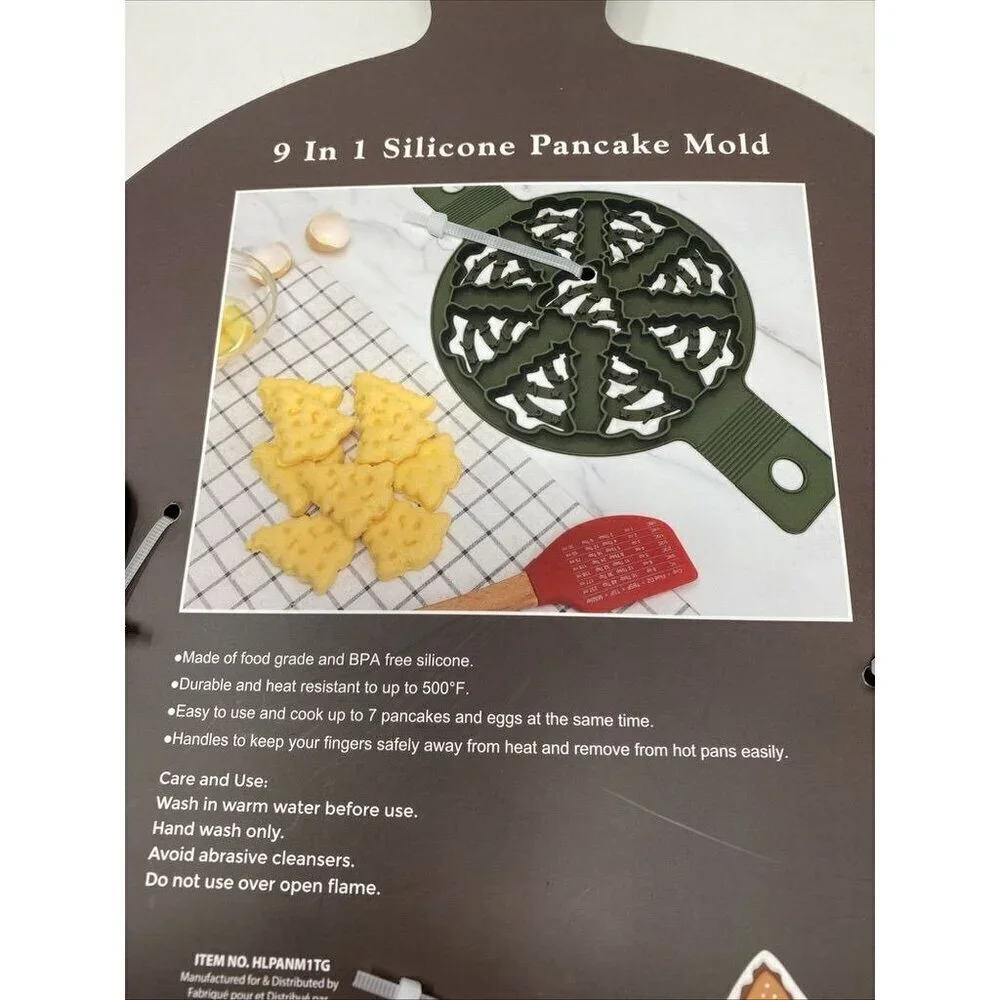 Cook With Color Silicone Trees Pancake Mold Green Mini Christmas Trees Holiday